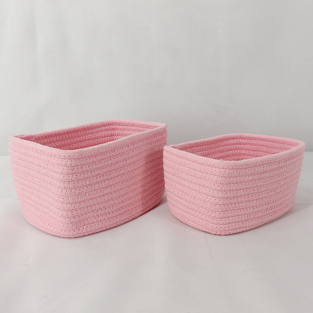 Solid Color Large Capacity Cotton Rope Storage Basket Storage Basket Home Storage Dirty Clothes Basket Sundries Storage Basket Factory Export