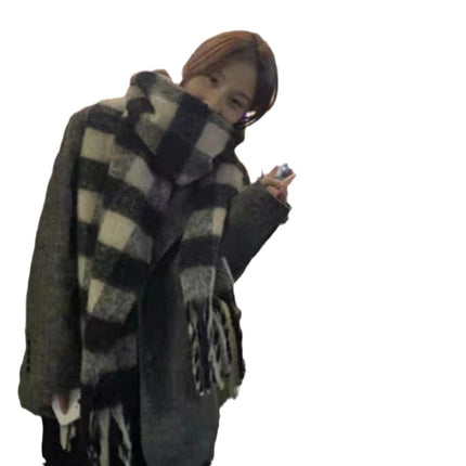 Cross-Border Scarf New Imitation Cashmere Scarf for Women Autumn and Winter Thickened Warm Shawl Solid Color Student Scarf for Men Wholesale