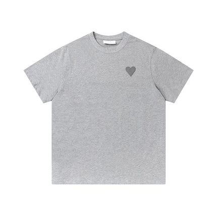 Cross-Border Am* Short-Sleeved Pure Cotton Embroidered Round Neck T-Shirt Summer Casual Loose Couple Wear Star Same Style Drop Shipping
