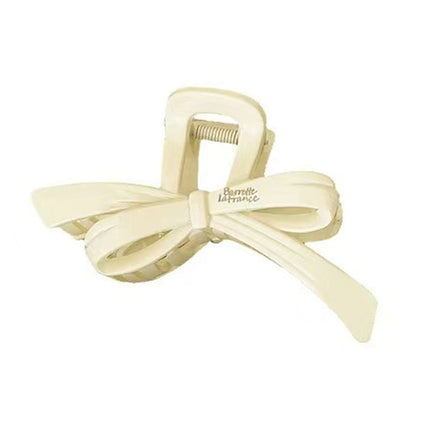 Ribbon Bow Grab Clip Women's 2024 New Large Hair Clip High-grade Hair Shark Clip Headwear