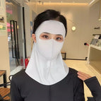 [mask ice silk neck guard] light gray / One size fits all