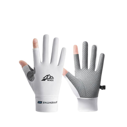 Half finger gloves men's summer riding driving breathable thin ice silk touch screen sunscreen non-slip gloves women manufacturers wholesale
