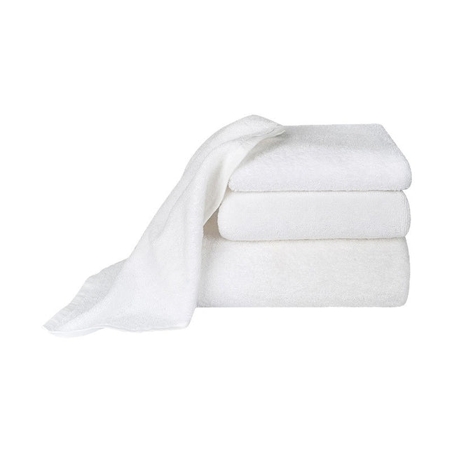 Cross-Border Overseas High-End Hotel Pure Cotton Bath Towel, Cotton Towel Set, Square Towel, Face Towel, White Printed Logo Manufacturer