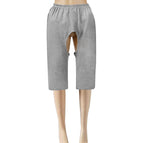 Uncovered cropped pants gray / M 80 to 50kg