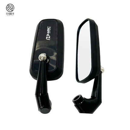 Motorcycle modification universal semi-CNC aluminum alloy rearview mirror mirror blue/chrome mirror anti-glare mirror H2C