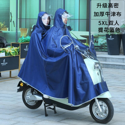 Extra Large and Thickened Electric Vehicle Raincoat Poncho for Adults, with a Visible Window, Storm-Proof, Wholesale Protection