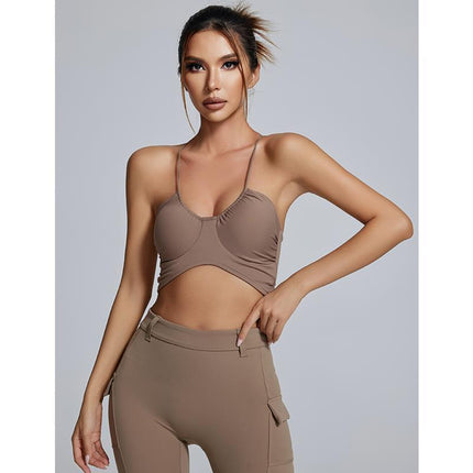 New Design Sense Fitness Sports Bra Sexiness Beautiful Back Women's Yoga Clothes Sling Fashion Personality Dance Chest Wrap