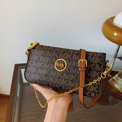 Foreign Trade Bags for Women 2026 New Fashion Versatile Women's Bag Single Shoulder Crossbody Bag Retro Printed Chain Small Square Bag for Women