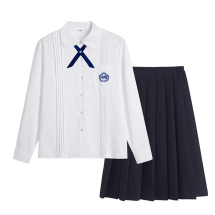 Taiwan Attached High School Uniform Summer Shirt suit jk Uniform Female Senior high school Students College Style Games Graduation Class Uniform