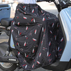 Color stripe-[fleece-lined] windshield skirt / Free size
