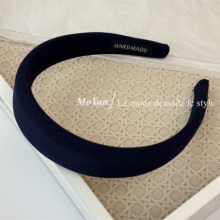 Vintage Versatile High-End Soft Fabric Headband Simple Elegant High Crown Sponge Headband Outdoor Hair Clip