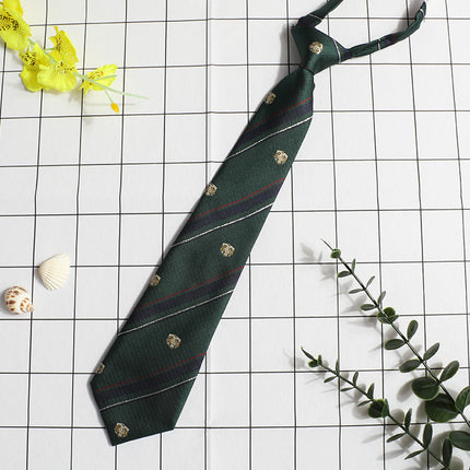 JK Small Tie Women's College Style Lazy Japanese Style Plaid Uniform Shirt Tie Student ins Men's and Women's Short Free Tie