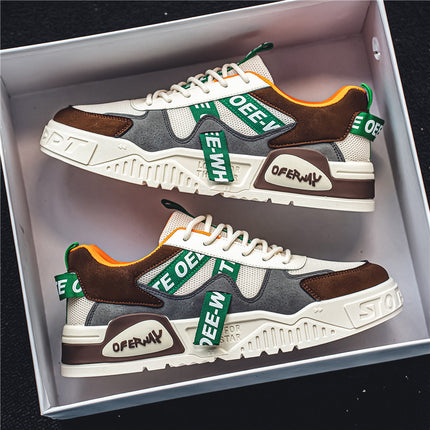 Men's Shoes Winter 2024 New Breathable Versatile Casual Sneakers Men's Niche Thick-Soled Non-Slip Student Sports Shoes