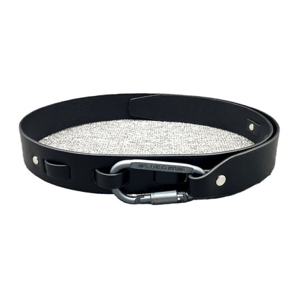 New Ins Style Silver Grey Climbing Climbing Climbing Buckle Letter Carving Machine Black Belt Belt Men's and Women's Trendy Outdoor