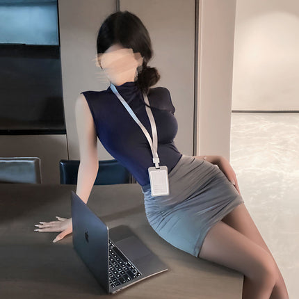 Pure Desire Royal Sister Ol Secretary Outfit Cosplay Teacher Office Uniform Set Bodycon Nightdress High-End Feel