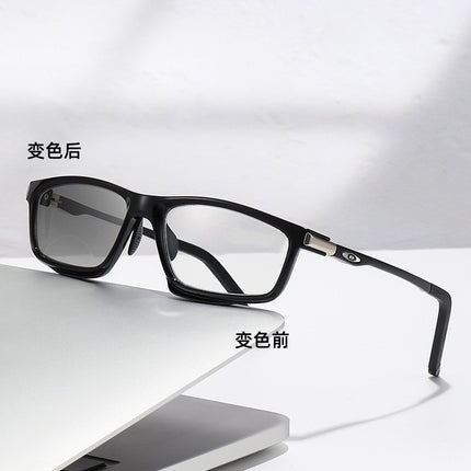 Photochromic Reading Glasses, Aluminum-Magnesium Spring Legs, Anti-Blue Light Outdoor Sports Glasses, Fashionable Middle-Aged and Elderly Reading Glasses