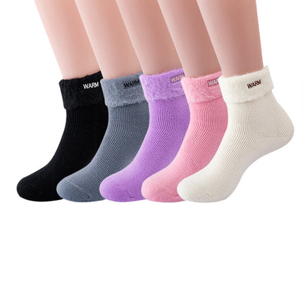 Women's Slippers Socks Winter Home Socks Brushed Plush Socks Warm Socks Warm Confinement Ski Socks Sailor Sleeping Socks