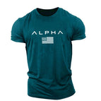 Navy blue printed white / M