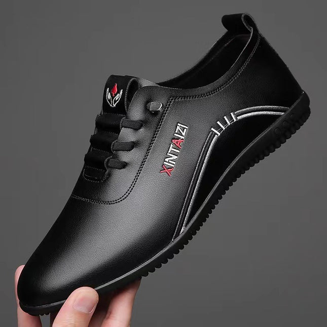 Winter Cotton Soft Leather Men's Shoes Soft Sole Men's Casual Shoes Slip-on Baita Lightweight Driving Pea Shoes Dad's Shoes