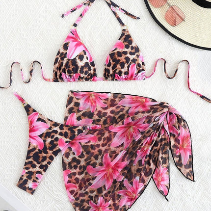 European and American New Style Split Swimsuit Women's Lace-Up Solid Color with Breast Pads Women's Sexy Bikini Beach Seaside Swimsuit
