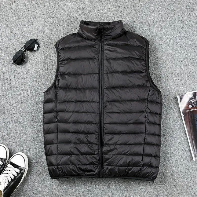 fleece-lined Cotton Horse Clip Men's Fashionable Lightweight Plus Size Plus Size Men's Vest Winter Vest Shoulder Waiver Outer Wear Vest