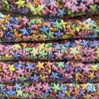 Mixed colors randomly / 10 starfish 11mm 0.5kg about 2500 pieces