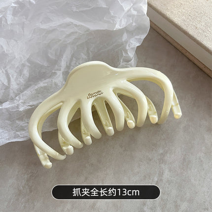 Large Creamy Hair Clip Women's Elegant Hair Clip Headwear New Pumpkin Clip