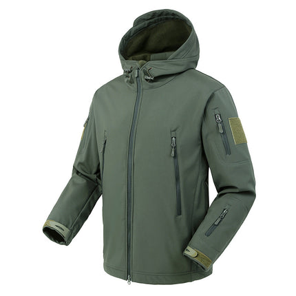 Shark skin soft shell assault suit autumn and winter outdoor shark skin assault suit plus velvet camouflage clothing