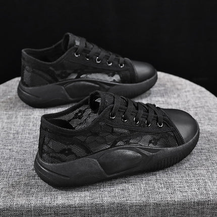 2025 Shake Voice Live high quality Entity Hollow Big Eye Mesh Flower Sports plus size Women's Shoes Outdoor Running Shoes