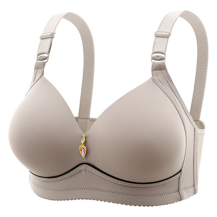 Cross-border New plus size No Steel Ring Comfortable Breathable Gather Women's Underwear Non-magnetic Thin Cup Glow chubby girl Bra