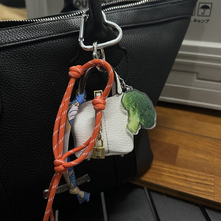 Original Diy Homemade Miu Style Woven Bag Pendant High-end Light Luxury Mini Small Bag Creative Hanging Accessories