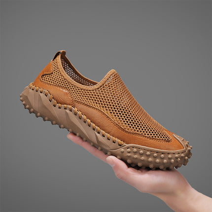 Foreign Trade Hot-Selling Summer New Products Hand-Stitched Mesh Shoes Breathable Casual Men's Outdoor Hiking Shoes Non-Slip River Tracing Shoes