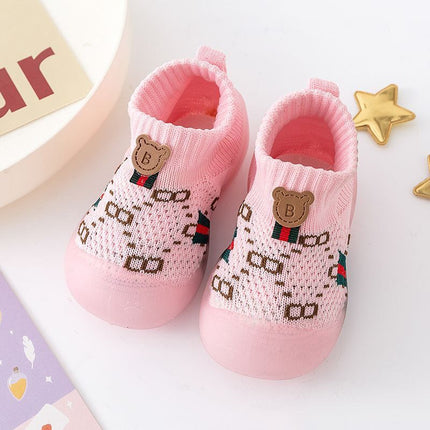 Baby Toddler Shoes One Year Old Spring and Autum Boys and Girls Flats Soft Sole Breathable Baby Shoes Cotton Non-Falling Shoes 0-1-2 Years Old
