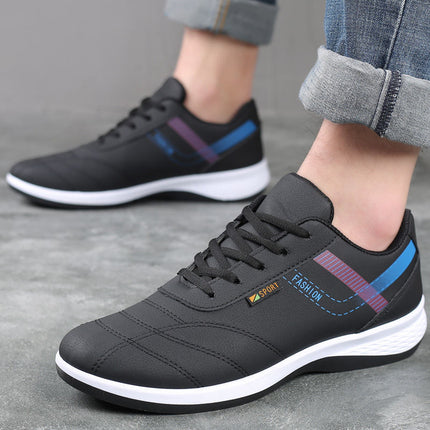 Autumn Men's Shoes Leather Casual Shoes Men's Breathable Deodorant Board Shoes Korean Travel Shoes All-match Sports Shoes Men's Shoes