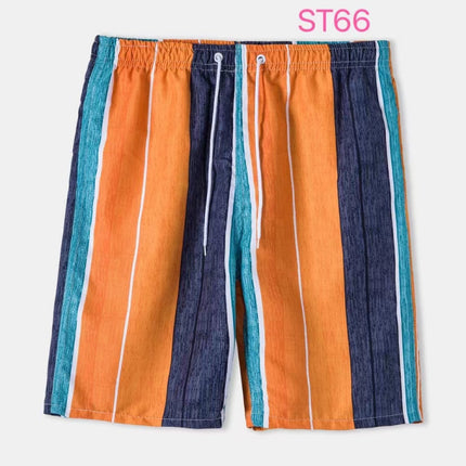 Cross-border European-size Summer Light Quick-drying Beach Trunks Men's Printed Swimming Trunks Shorts Shorts Large Shorts Surfers Pants