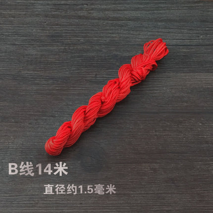 Red braided line diy jewelry accessories Chinese tie line red rope hand rope necklace hand braided material strands