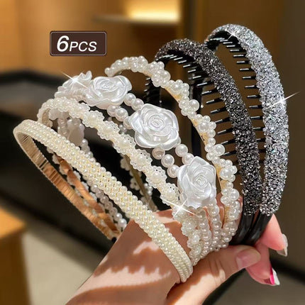 European and American Imitation Pearl Hair Band French Retro Hair Stamp Summer High-end Headband Women's New Super Fairy Hair Accessories