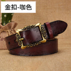 Gold buckle-brown / 105cm