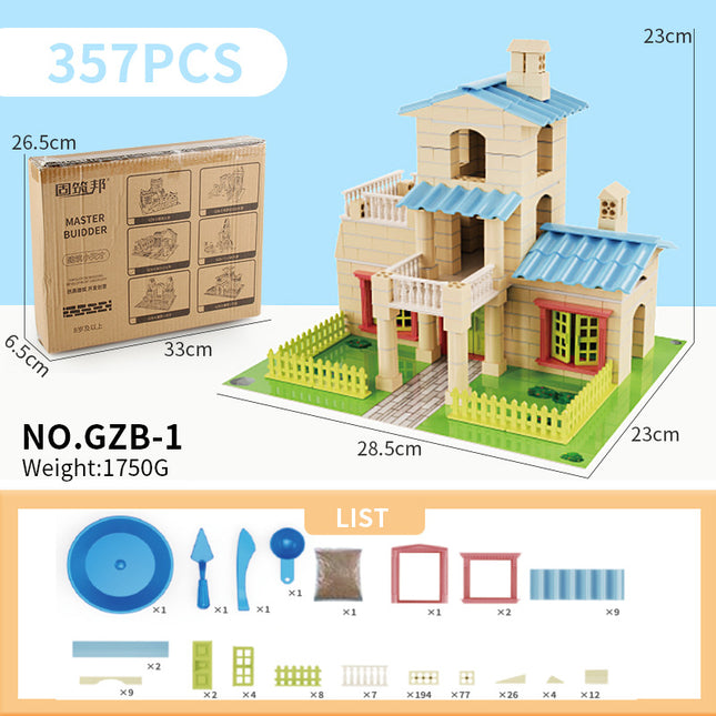 Mini Brick Building Toy Set Villa House Dinosaur Island Train Aerospace 207-548pcs Kids 4-6 Years / Jouet Briques Mini Construction Villa Maison Île Dinosaures Train Aérospatiale 207-548pcs Enfants