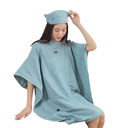 Jade Face Towel Pure Cotton Type a Gauze Bath Skirt Women's Sauna Suit Absorbent Quick-Dry Bath Towel All-Cotton Bathrobe Can Be Worn Outside