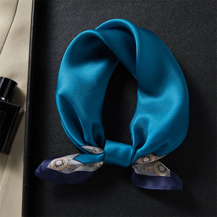 100% Silk Scarf Real Silk Premium Hangzhou Silk Small Square Scarf Spring and Autumn All-match Neck Protection Decorative Shirt Professional Scarf
