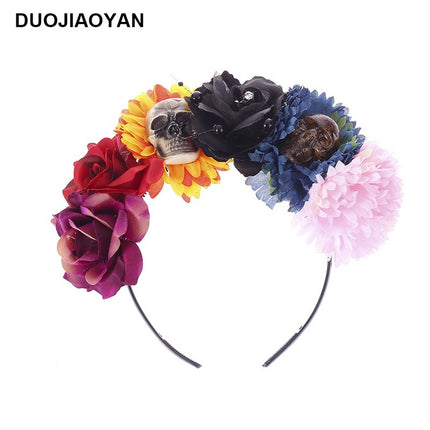 Spider Flower Party Halloween New Flower Headdress Hair Hoop Wholesale Makeup Personality European and American Cosplay