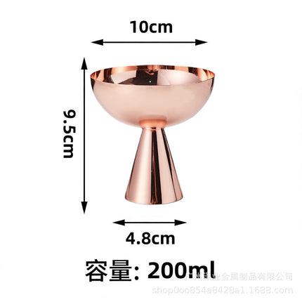 304 Stainless Steel Ice Cream Cup Entry Luxury INS Goblet Pudding Dessert Cup Cocktail Cup Smoothie Bowl Ice Cream Cup
