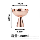304 stainless steel ice cream cup with copper-plated stem