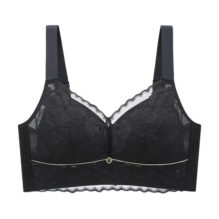 Large Chest Shown Small Underwear Women's Ultra-thin Full Cup Breast Anti-sagging Adjustable Summer Bra
