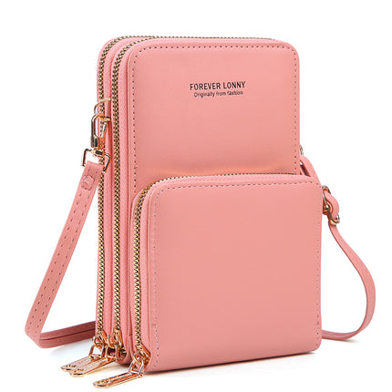 LONNY new transparent touch screen mobile phone bag organ multi-card position trendy simple crossbody small bag multi-functional mobile phone