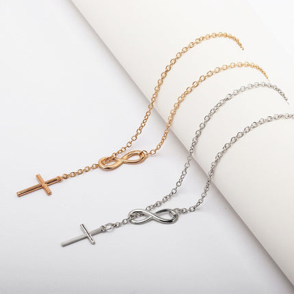Europe and the United States cross-border foreign trade popular star necklace shiny sparkling cross pendant chain ladies