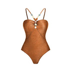 Caramel one-piece swimsuit / S