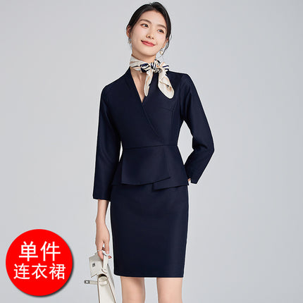 Grey Suit Jacket Female 2024 Autumn New Goddess Fan Business Commuter Dress Hotel Manager Professional suit