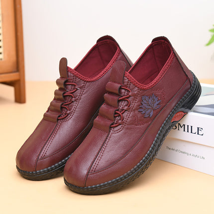 Mom's Shoes 2025 Autumn New Women's Shoes Tiktok Live Streaming Hot-Selling Polyurethane Middle-Aged and Elderly Casual Shoes for Women